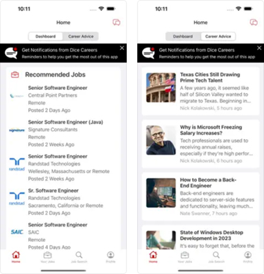 Dice plataformas emprego tecnologia