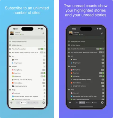 NewsBlur aplicativos leitura RSS