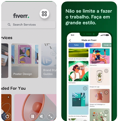 aplicativos para encontrar trabalho remoto fiverr