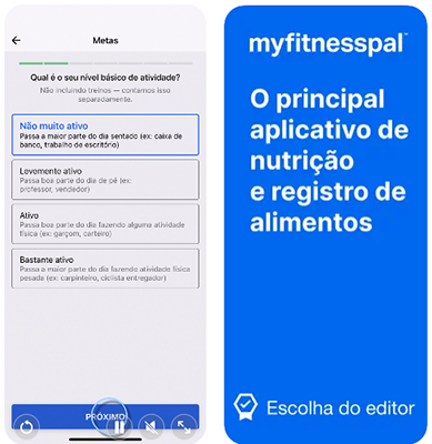 aplicativos de contagem de calorias my fitness pal