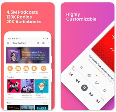 aplicativos volume do celular Podcast & Radio Addict